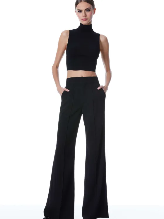 Women Alice and Olivia Dylan High Waisted Wide Leg Pant