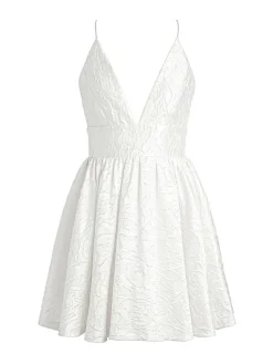 Women Alice and Olivia Ellamae Deep V-Neck Dress