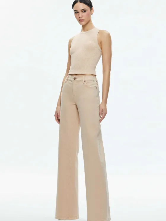 Women Alice and Olivia Ernie Low Rise Buckle Back Jean