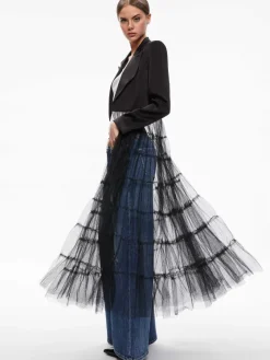 Women Alice and Olivia Everly Tulle Blazer