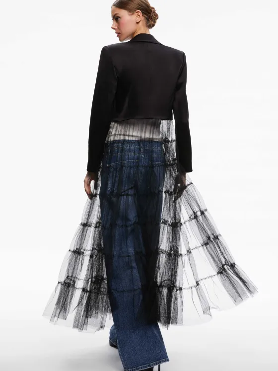 Women Alice and Olivia Everly Tulle Blazer
