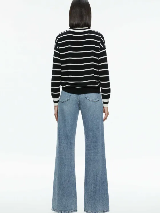 Women Alice and Olivia Fila Crewneck Pullover