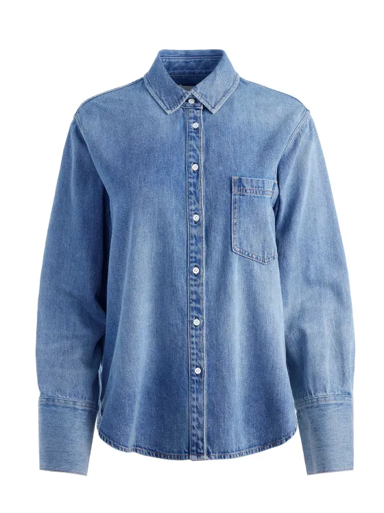 Women Alice and Olivia Finely Denim Button Down