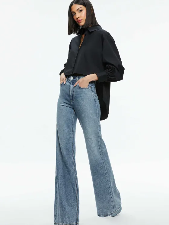 Women Alice and Olivia Finely High-Low Blouse