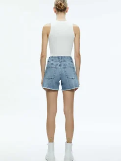 Women Alice and Olivia Han High Rise Wide Waistband Short