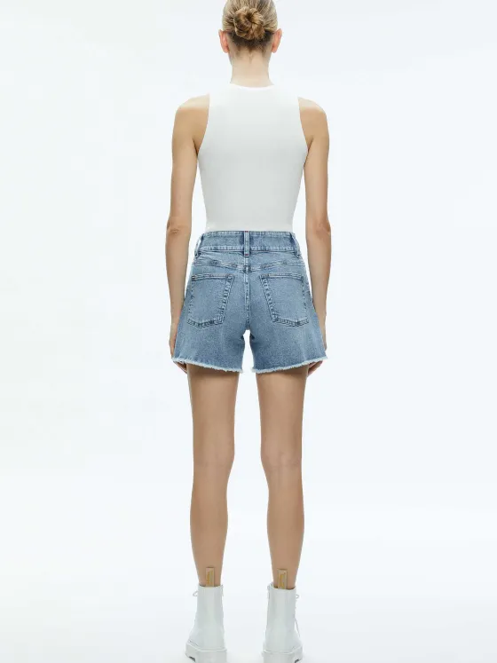 Women Alice and Olivia Han High Rise Wide Waistband Short