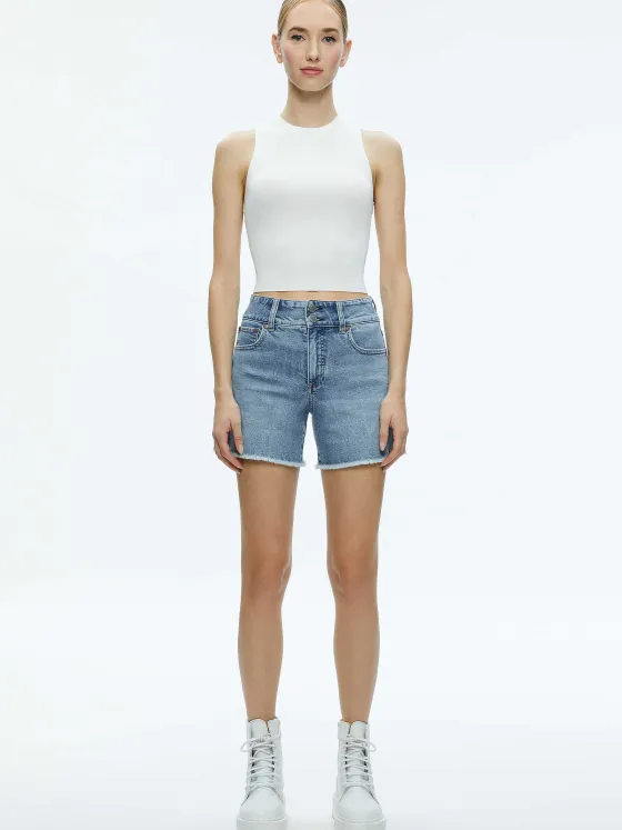 Women Alice and Olivia Han High Rise Wide Waistband Short