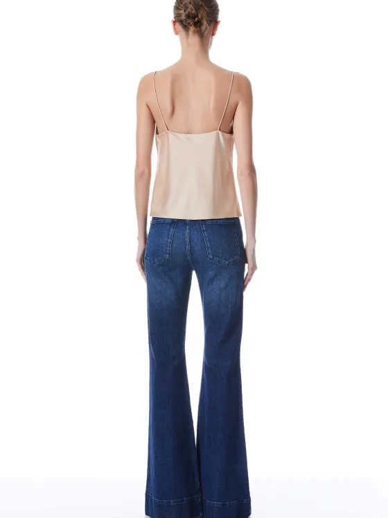 Women Alice and Olivia Harmon Drapey Slip Tank