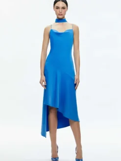 Women Alice and Olivia Harmony Asymmetrical Slip Scarf Dress