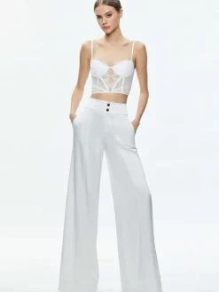 Women Alice and Olivia Izzy Lace Bustier Top
