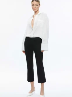 Women Alice and Olivia Janis Low Rise Cropped Flare Pant
