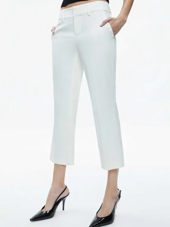 Women Alice and Olivia Janis Low Rise Cropped Flare Pant
