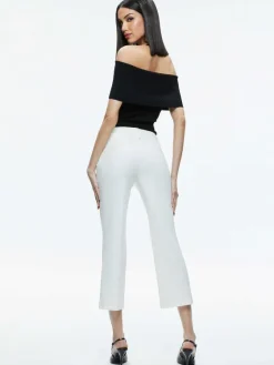 Women Alice and Olivia Janis Low Rise Cropped Flare Pant