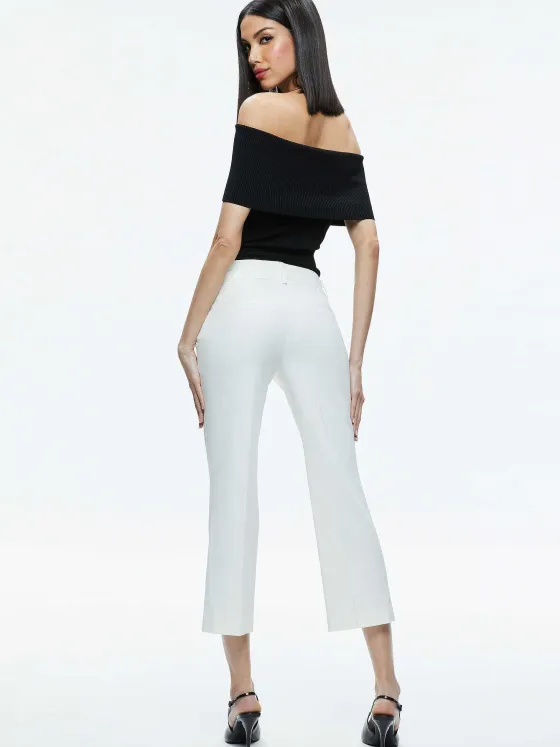 Women Alice and Olivia Janis Low Rise Cropped Flare Pant
