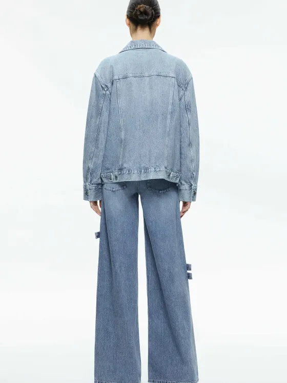 Women Alice and Olivia Jeff Oversized Denim Jacket