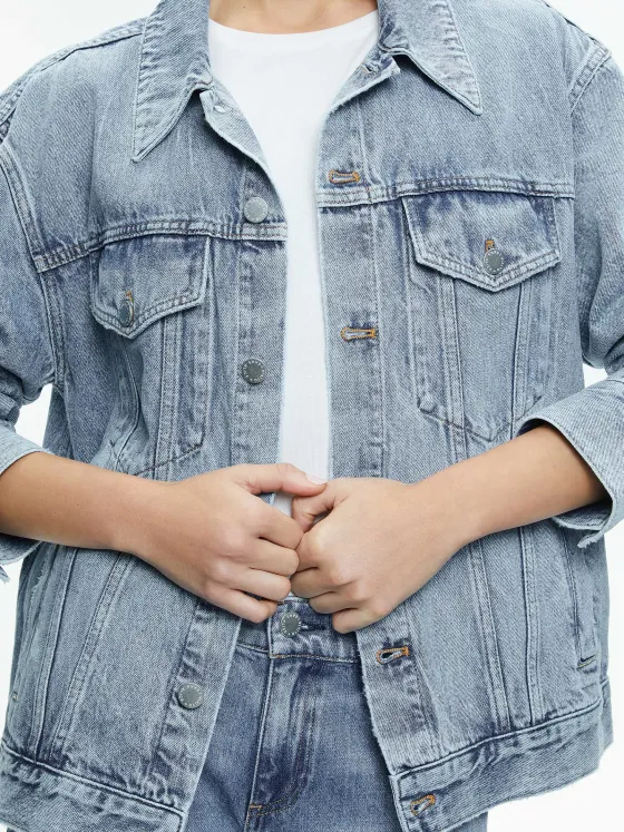 Women Alice and Olivia Jeff Oversized Denim Jacket