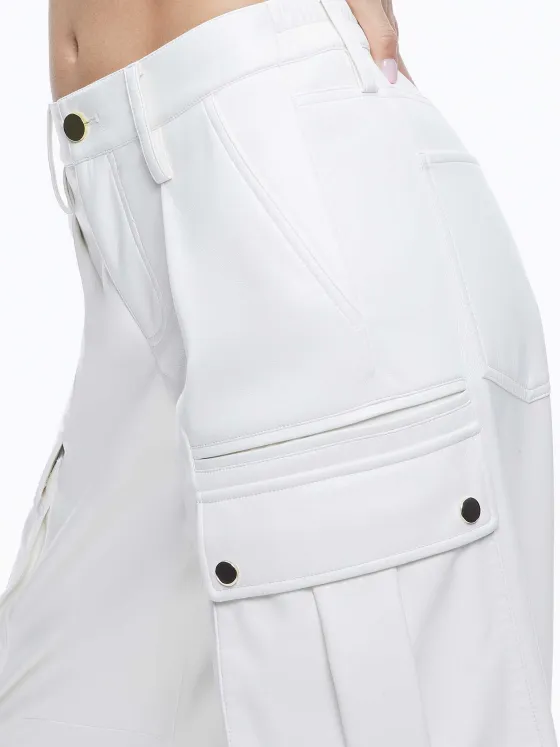 Women Alice and Olivia Joette Vegan Leather Cargo Pant