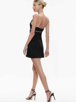 Women Alice and Olivia Julienne Embellished V-Neck Mini Dress