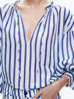 Women Alice and Olivia Julius Voluminous Blouson Sleeve Blouse