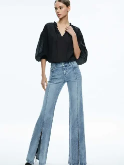 Women Alice and Olivia Julius Voluminous Blouson Sleeve Blouse
