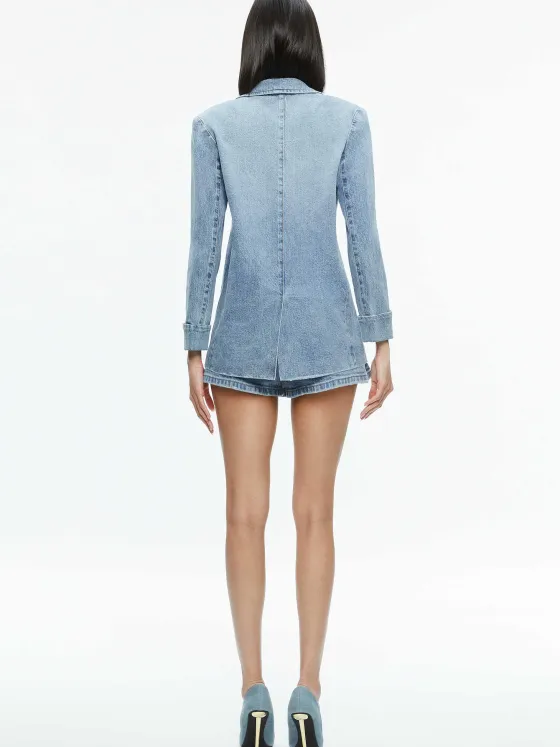 Women Alice and Olivia Justine Rolled Cuff Blazer