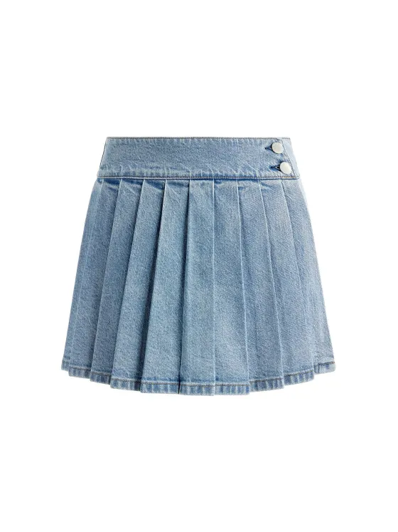 Women Alice and Olivia Justine Rolled Cuff Blazer + Noah Denim Pleated Skort
