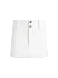 Women Alice and Olivia Laika Low Rise Vegan Leather Mini Skirt