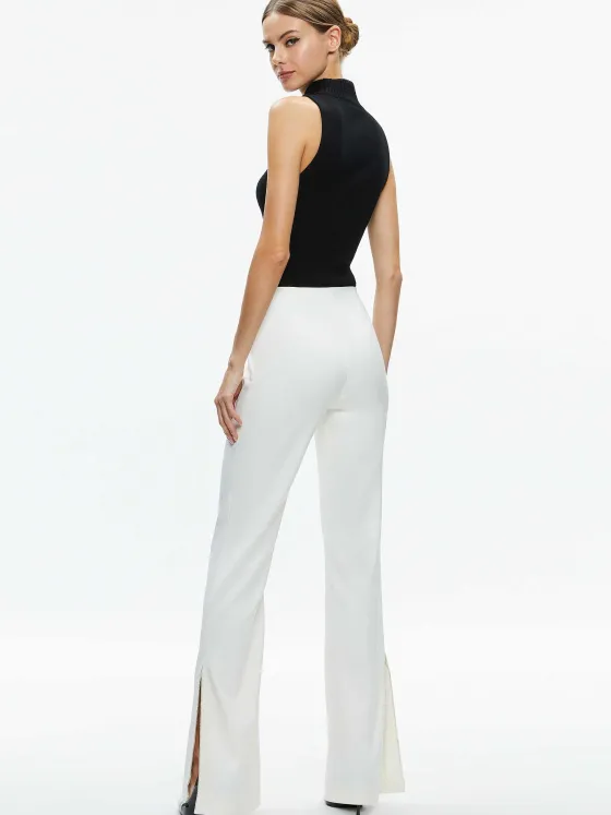 Women Alice and Olivia Lara Side Slit Pant