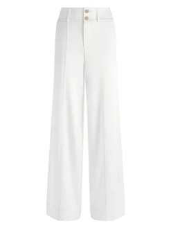 Women Alice and Olivia Leone Cropped Wrap Blazer + Mame High Rise Wide Leg Pant