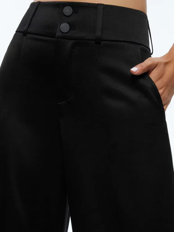 Women Alice and Olivia Leone Cropped Wrap Blazer + Mame High Rise Wide Leg Pant