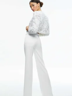 Women Alice and Olivia Lorna Embellished Cropped Jacket