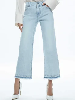 Women Alice and Olivia Lorrine Kick-Flare Ankle Jean