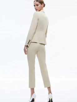 Women Alice and Olivia Macey Chino Fitted Notch Collar Blazer
