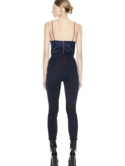 Women Alice and Olivia Maddox Side Zip Suede Legging
