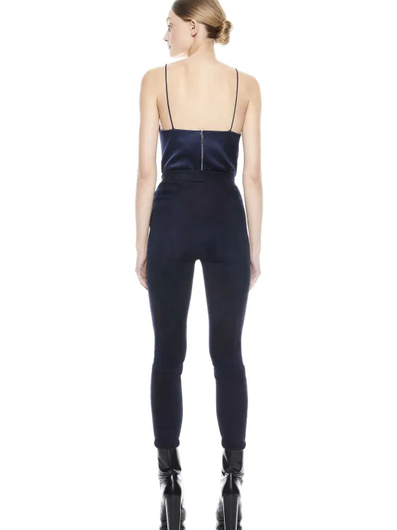 Women Alice and Olivia Maddox Side Zip Suede Legging
