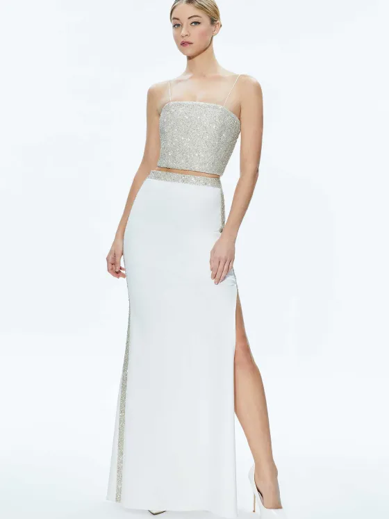 Women Alice and Olivia Marilynn Embellished Maxi Skirt