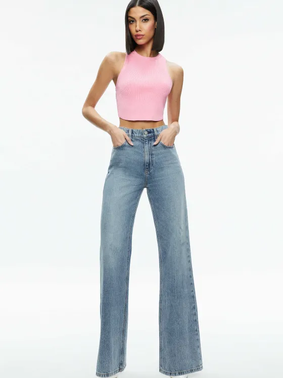 Women Alice and Olivia Marin Curved Hem Tank