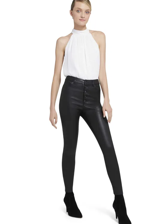Women Alice and Olivia Maris Halter Neck Gathered Top