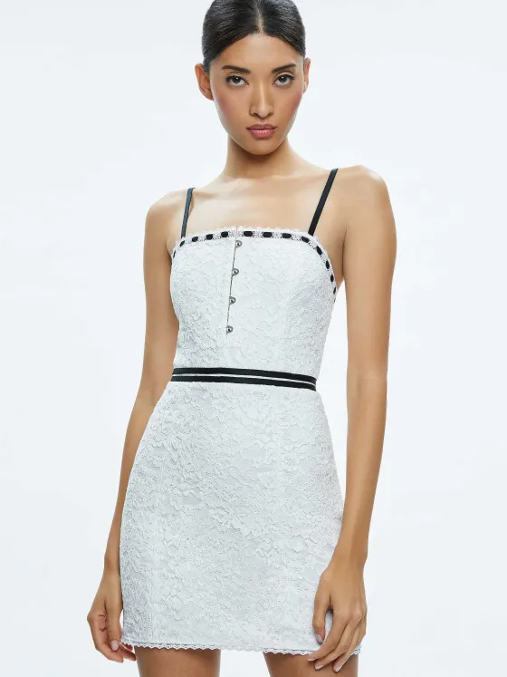 Women Alice and Olivia Matilda Lace Mini Dress