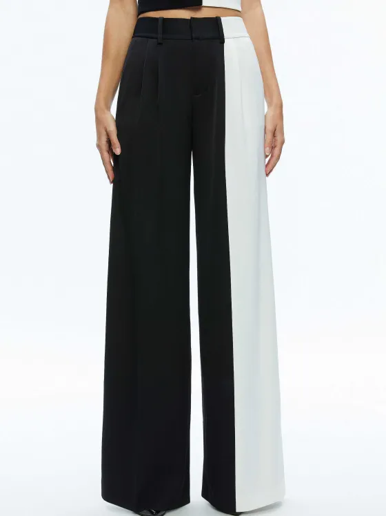 Women Alice and Olivia Meri Color Block Blazer Top + Pompey Color Block Pant