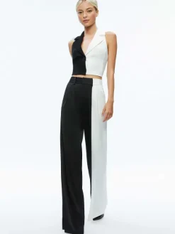 Women Alice and Olivia Meri Color Block Blazer Top + Pompey Color Block Pant