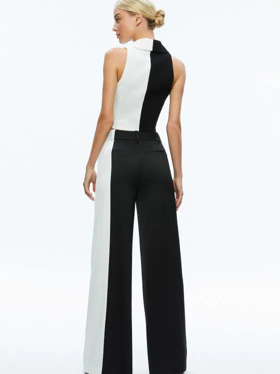Women Alice and Olivia Meri Color Block Blazer Top + Pompey Color Block Pant