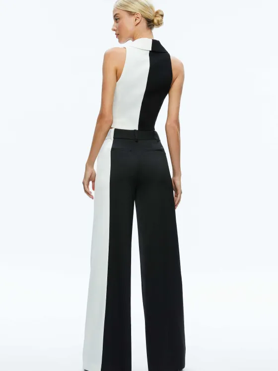 Women Alice and Olivia Meri Color Block Blazer Top + Pompey Color Block Pant