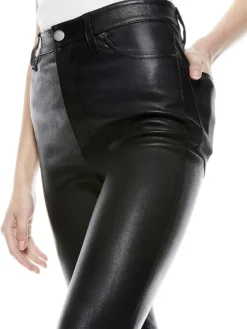 Women Alice and Olivia Mikah Single Button Leather Pant
