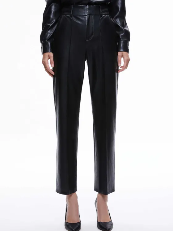 Women Alice and Olivia Ming Vegan Leather Ankle Pant