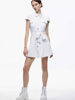 Women Alice and Olivia Miranda Mini Denim Dress