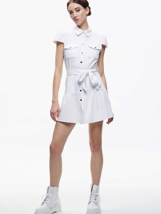 Women Alice and Olivia Miranda Mini Denim Dress