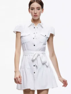 Women Alice and Olivia Miranda Mini Denim Dress