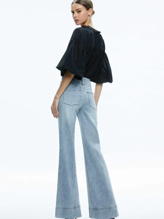 Women Alice and Olivia Missa High Rise Wide Leg Jean