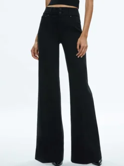 Women Alice and Olivia Missa 5 Pocket High Rise Wide Leg Jean